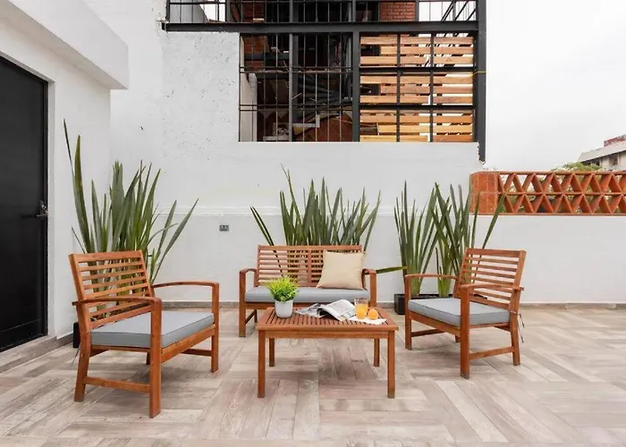 Apartamento 2 - Privado Cama King Size, Terraza Privada Roma Sur *